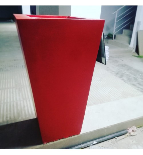 Concrete Tapered Tall Rectangle Planter Any Color Luxury Paint Indoor & Outdoor Use Pots 